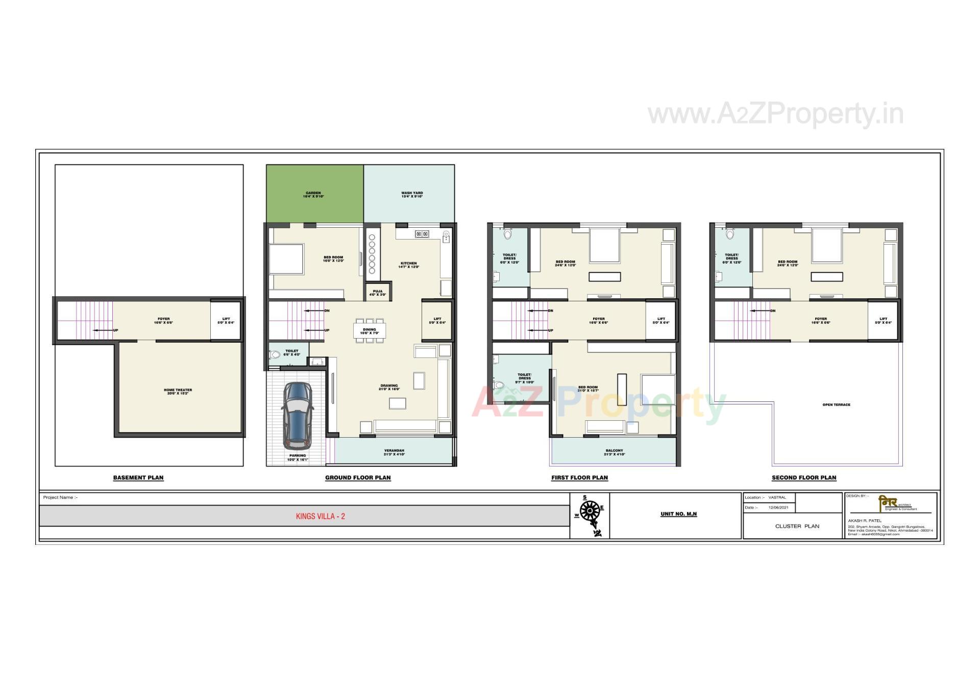Layout of real estate project Kings Villa located at Vastral, Ahmedabad, Gujarat