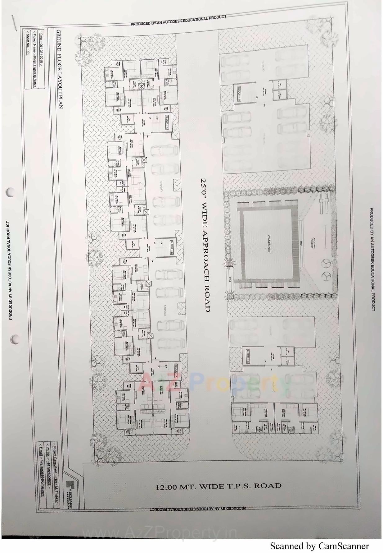 Layout of real estate project Kinjal Heights located at Vatva, Ahmedabad, Gujarat
