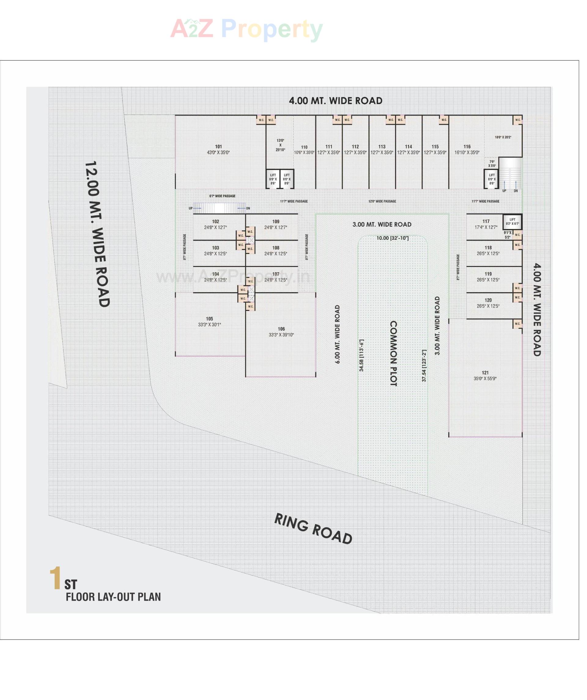 Layout of real estate project Kohinoor Business Hub located at Muthiya, Ahmedabad, Gujarat