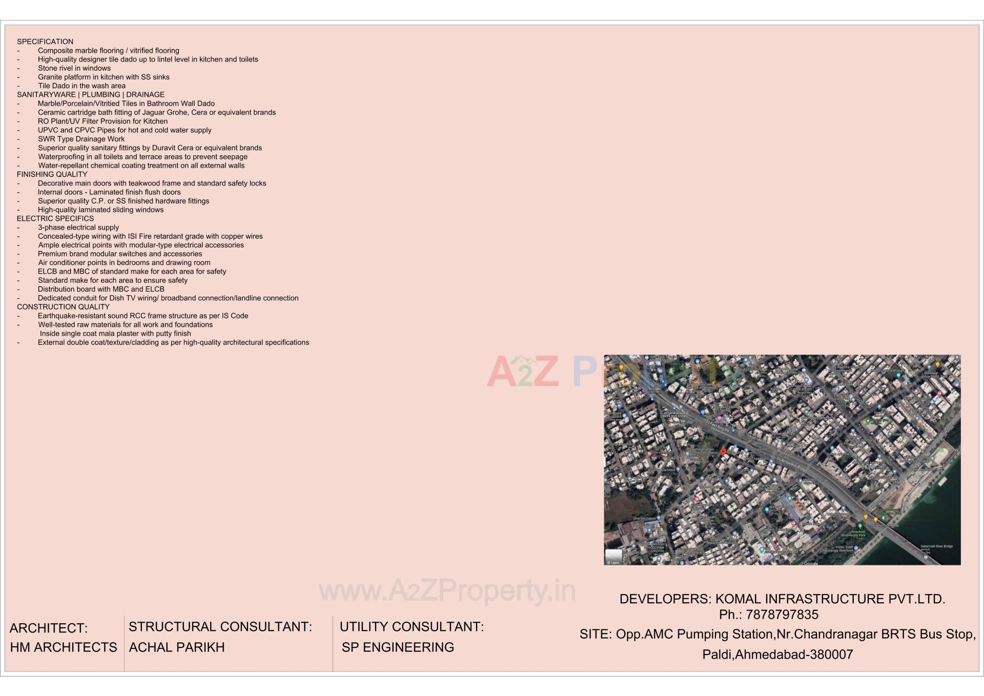  of real estate project Komal Luxuria located at Paldi, Ahmedabad, Gujarat