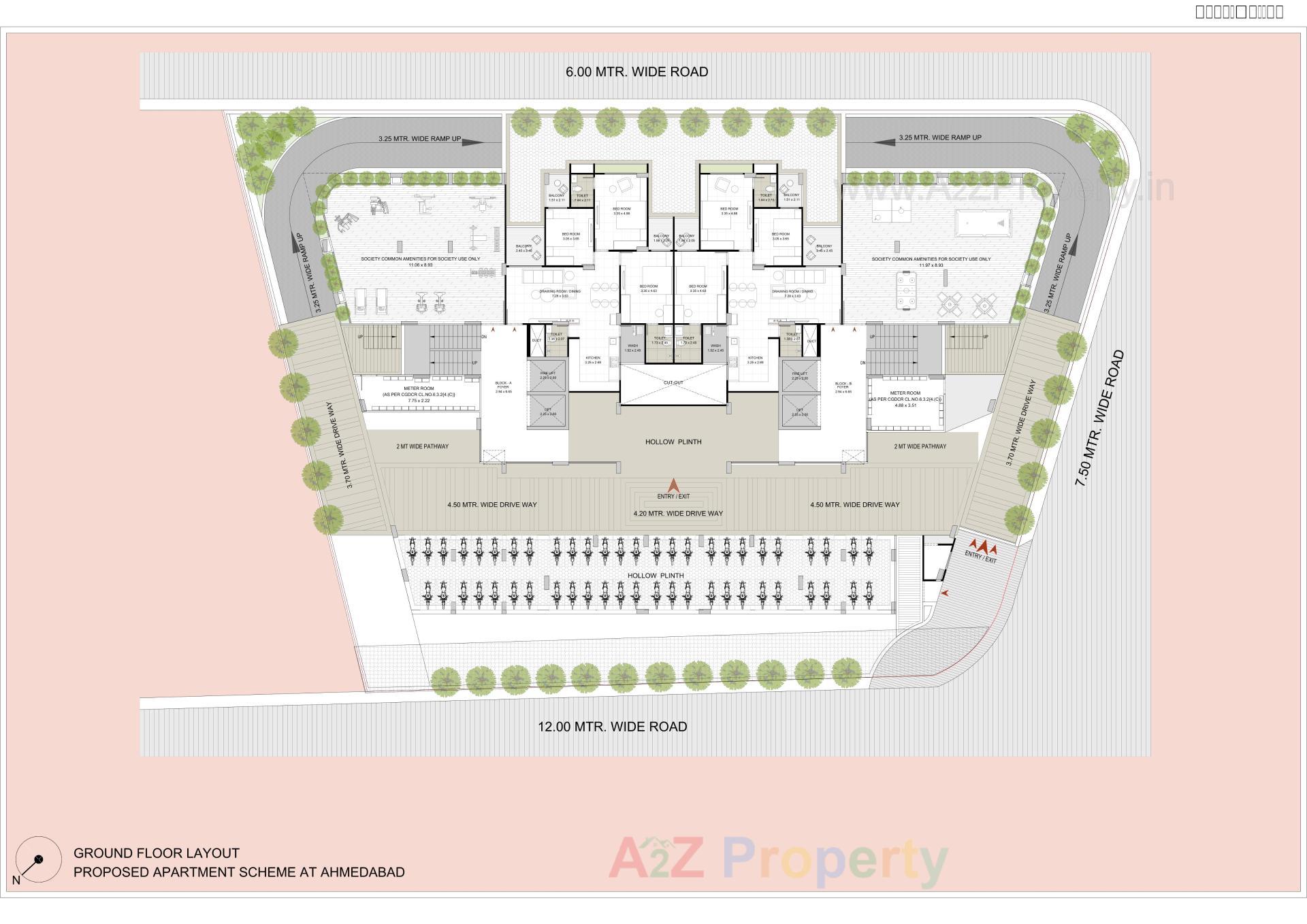 Layout of real estate project Komal Luxuria located at Paldi, Ahmedabad, Gujarat