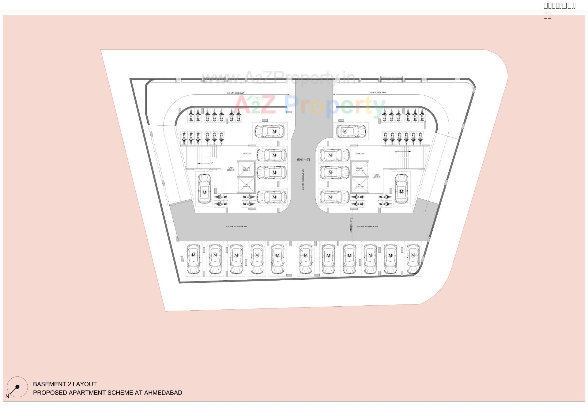 Layout of real estate project Komal Luxuria located at Paldi, Ahmedabad, Gujarat