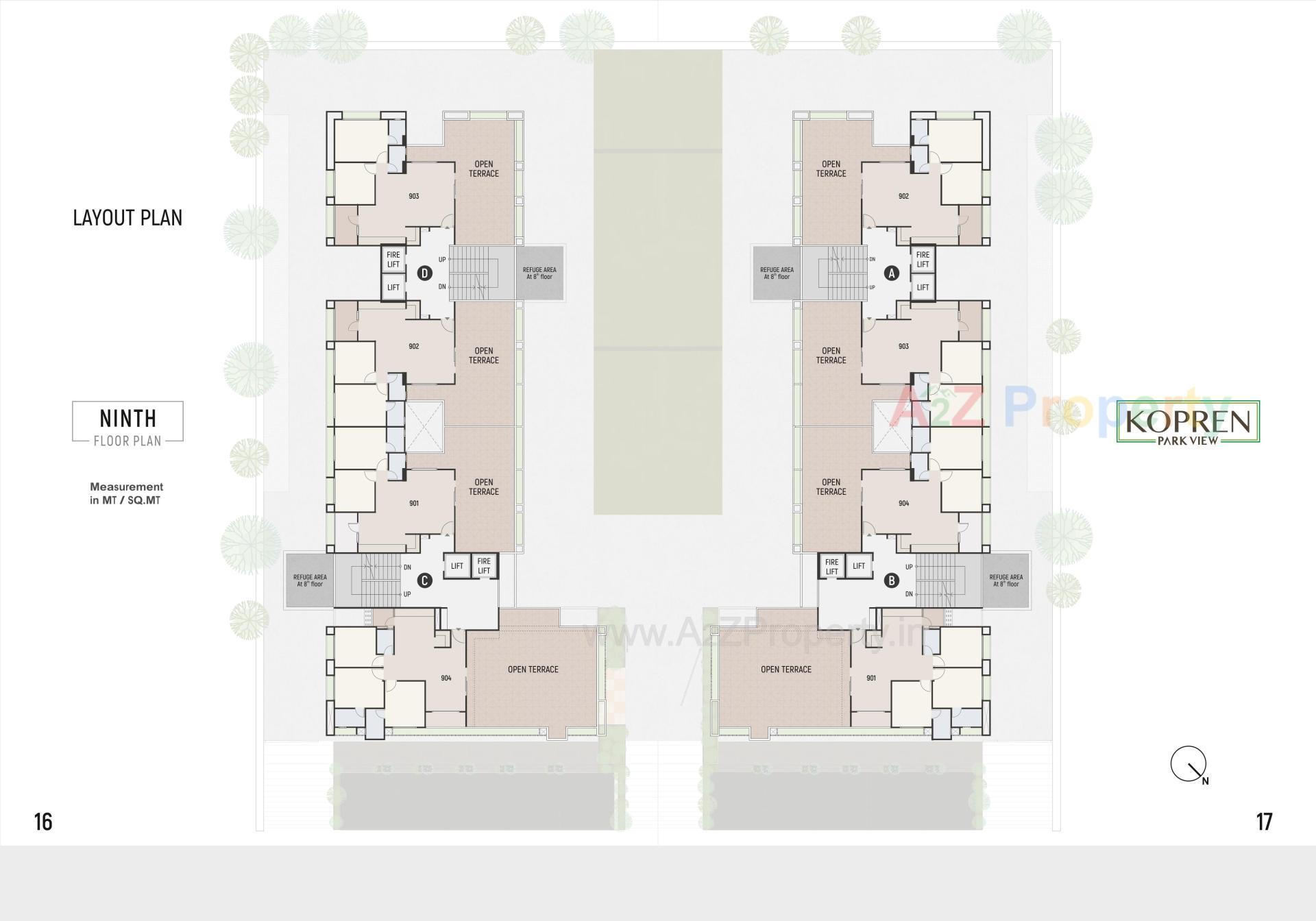 Layout of real estate project Kopren Park View located at Oganaj, Ahmedabad, Gujarat