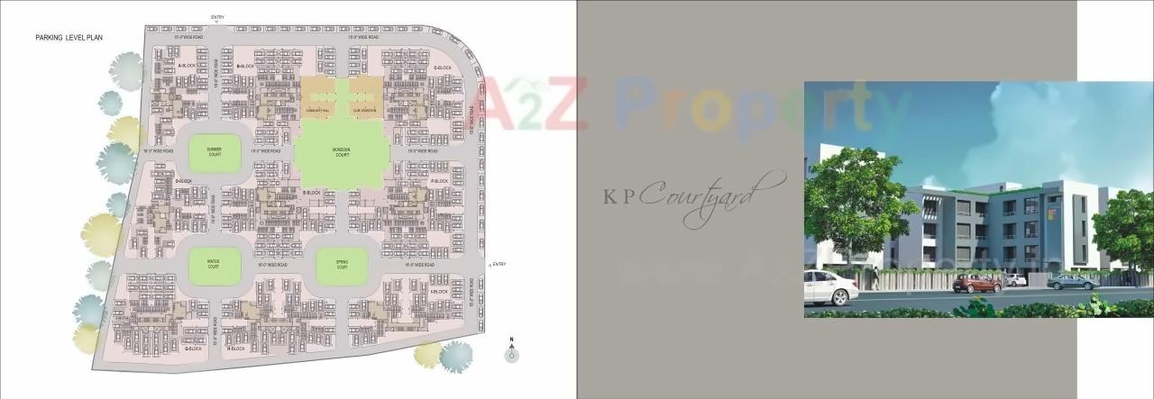 Layout of real estate project Kp Courtyard located at Sanathal, Ahmedabad, Gujarat