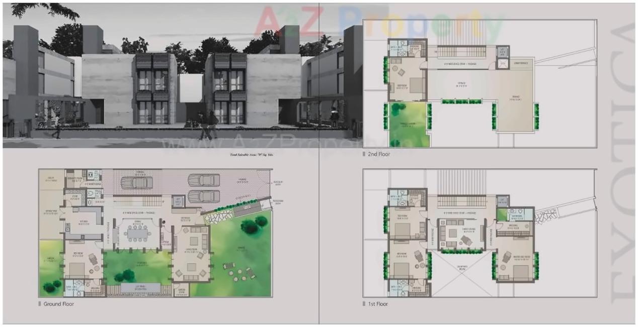 Layout of real estate project Kp Villas located at Sanathal, Ahmedabad, Gujarat