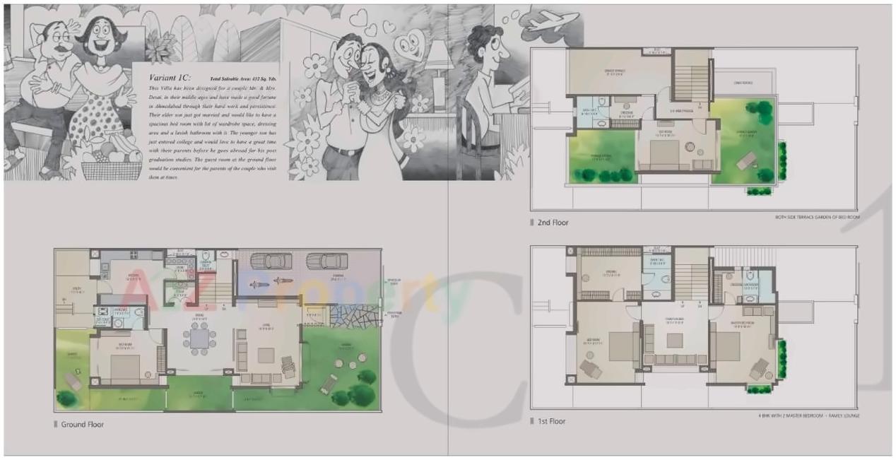 Layout of real estate project Kp Villas located at Sanathal, Ahmedabad, Gujarat