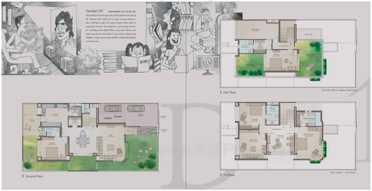 Layout of real estate project Kp Villas located at Sanathal, Ahmedabad, Gujarat