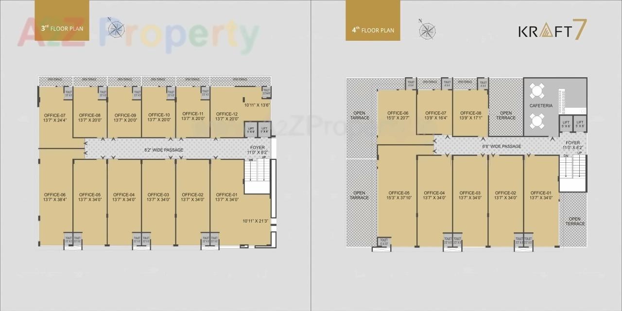 Layout of real estate project Kraft located at Gota, Ahmedabad, Gujarat