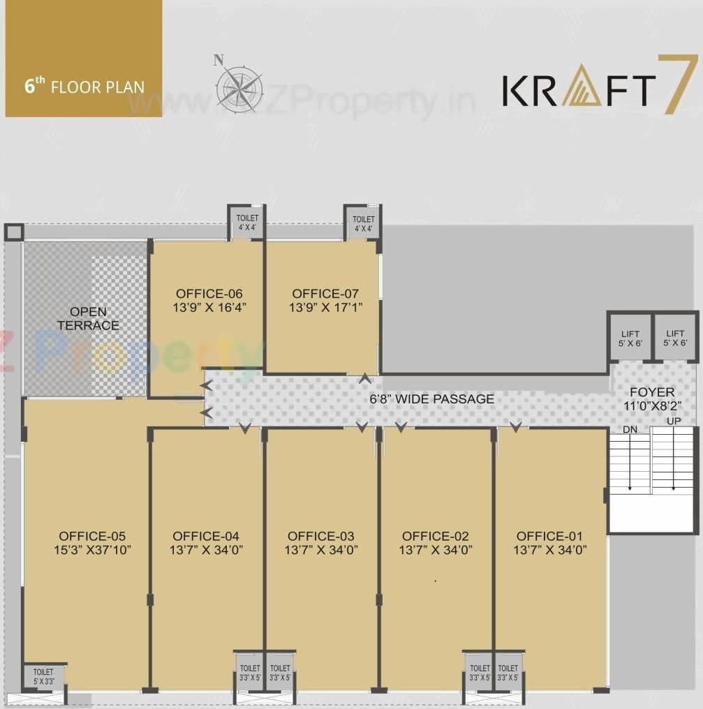 Layout of real estate project Kraft located at Gota, Ahmedabad, Gujarat