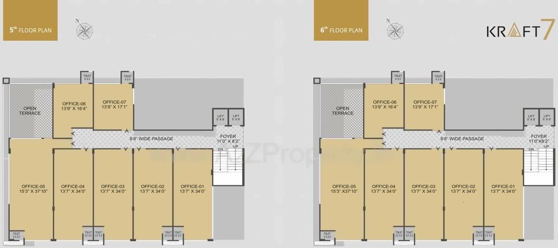 Layout of real estate project Kraft located at Gota, Ahmedabad, Gujarat