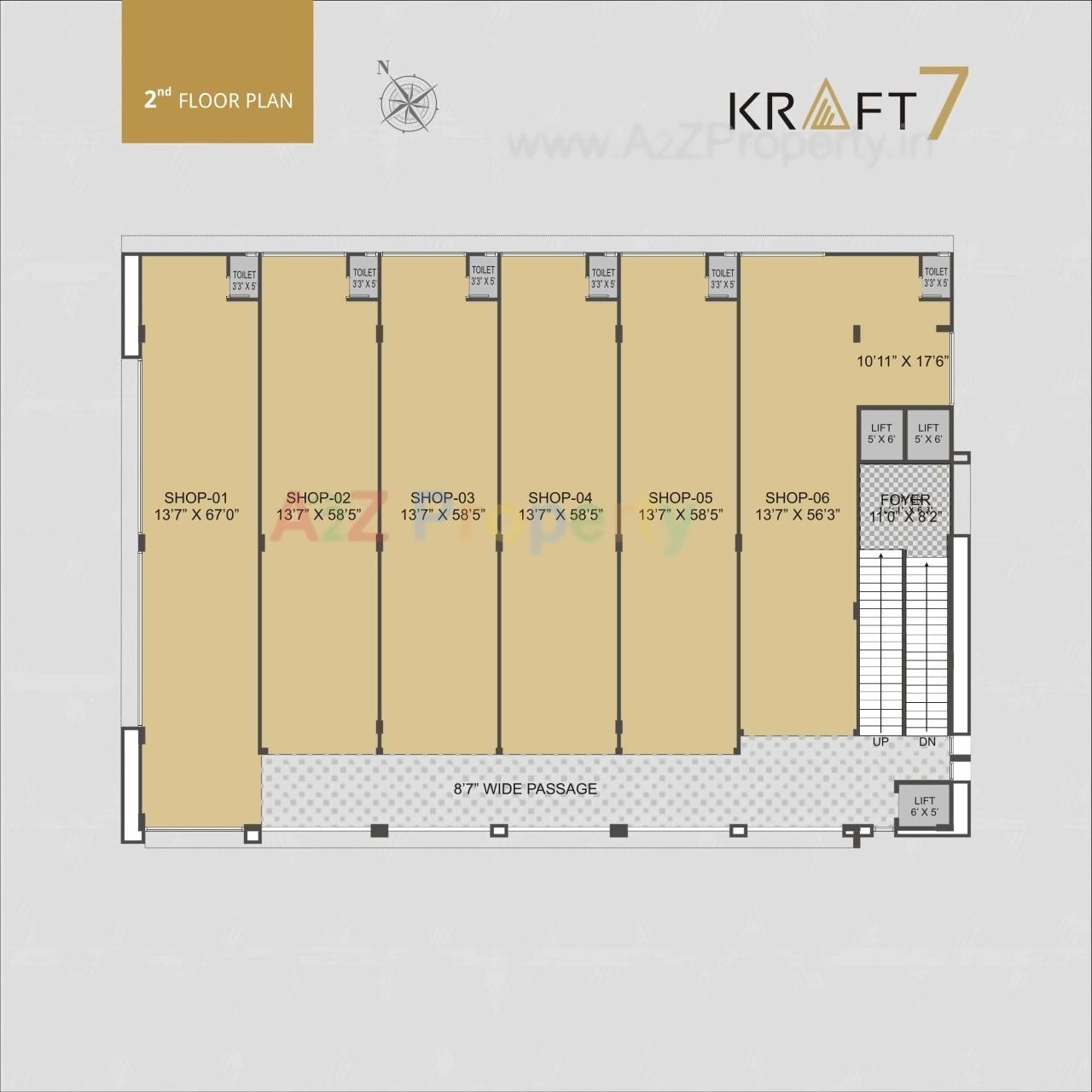 Layout of real estate project Kraft located at Gota, Ahmedabad, Gujarat