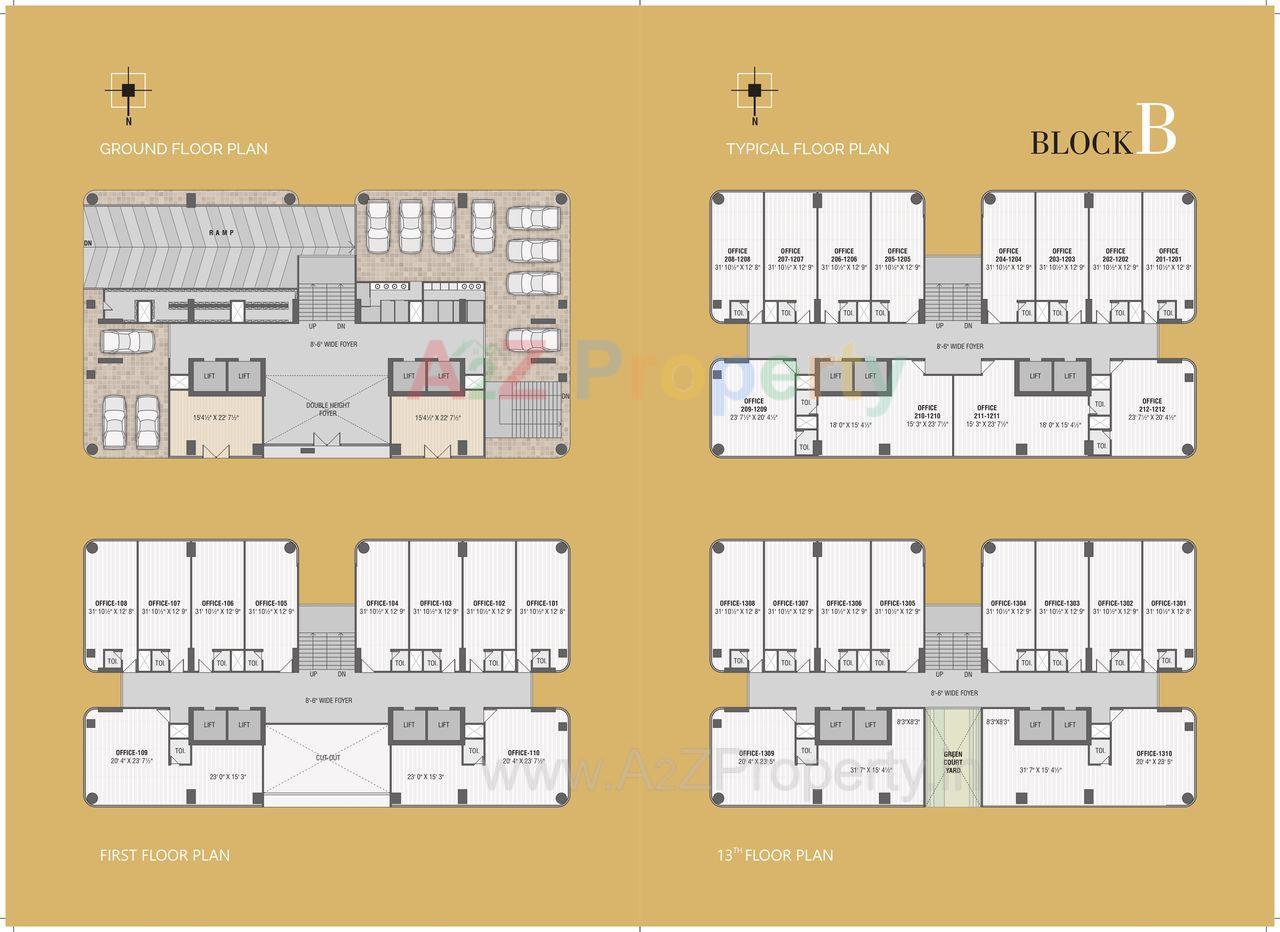 0009 of real estate project Krish Cubical located at Thaltej, Ahmedabad, Gujarat