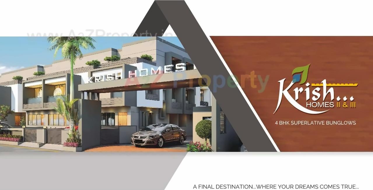 3D Elevation of real estate project Krish Homes located at Lambha, Ahmedabad, Gujarat