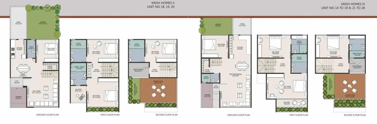 Layout of real estate project Krish Homes located at Lambha, Ahmedabad, Gujarat