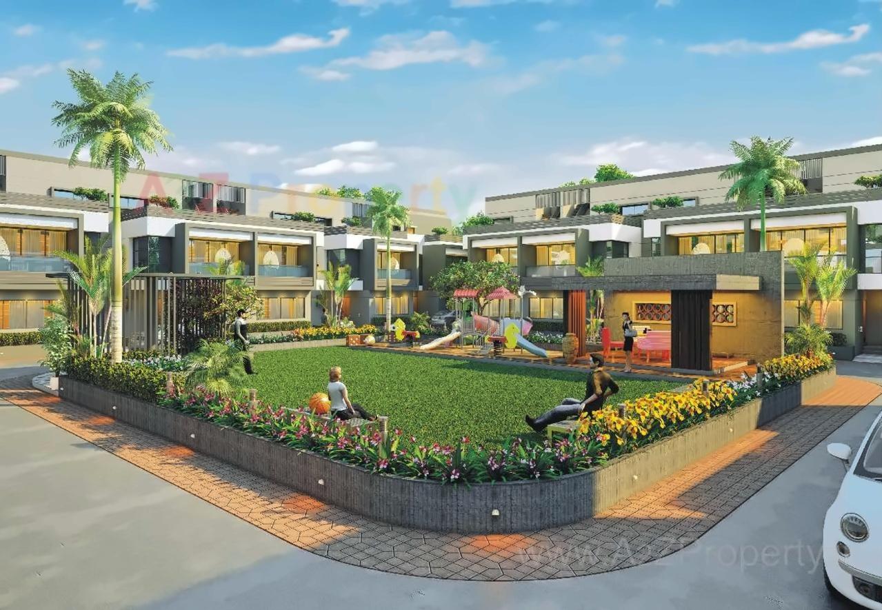 3D Elevation of real estate project Krish Homes located at Lambha, Ahmedabad, Gujarat