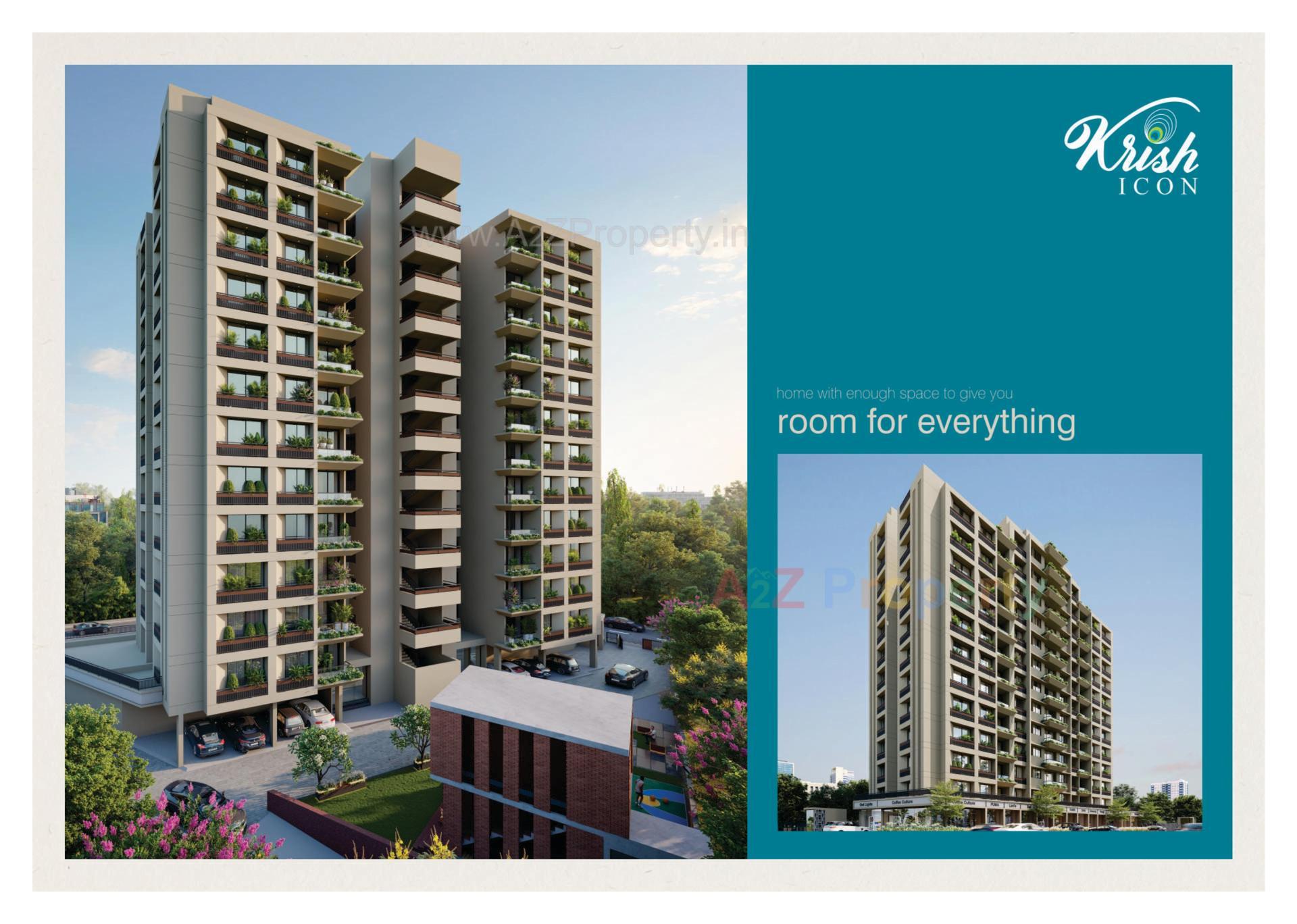 3D Elevation of real estate project Krish Icon located at Bhadaj, Ahmedabad, Gujarat