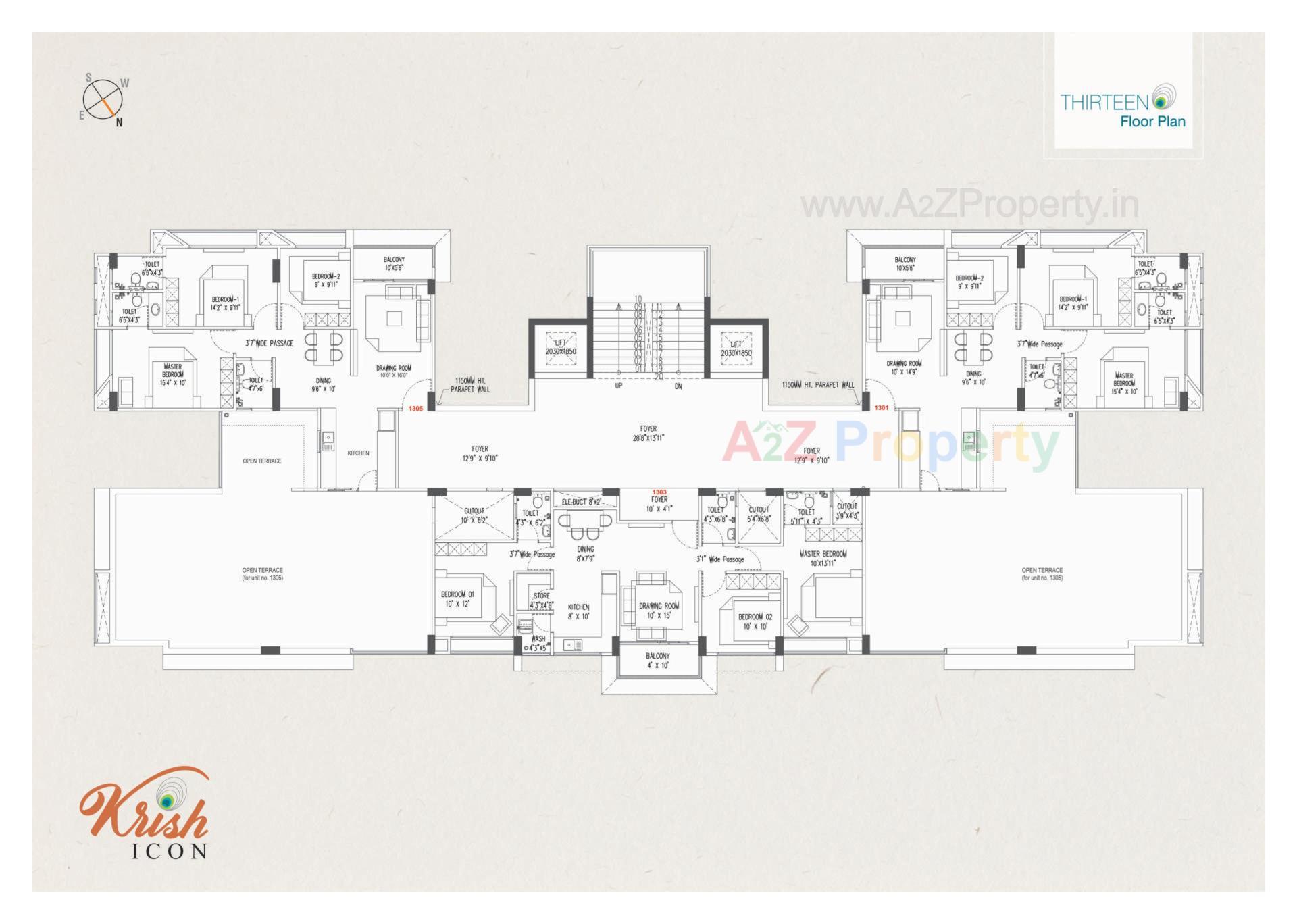 Layout of real estate project Krish Icon located at Bhadaj, Ahmedabad, Gujarat