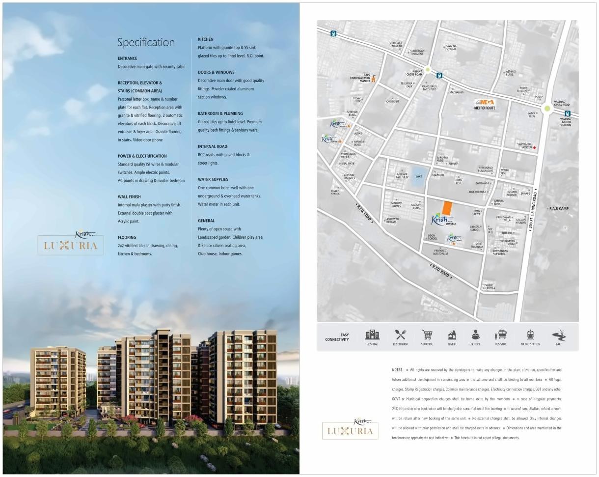  of real estate project Krish Luxuria located at Vastral, Ahmedabad, Gujarat