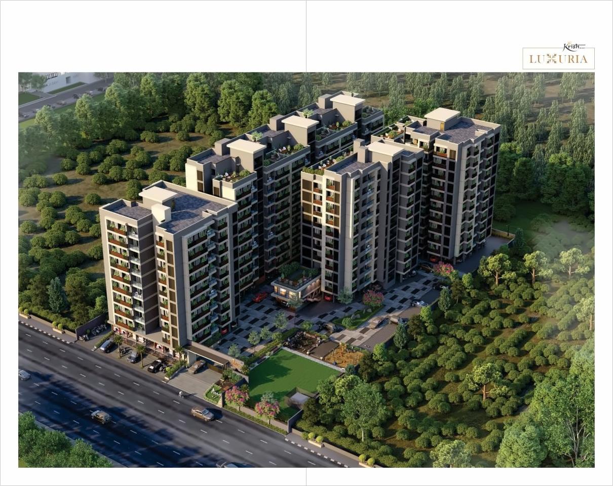 3D Elevation of real estate project Krish Luxuria located at Vastral, Ahmedabad, Gujarat