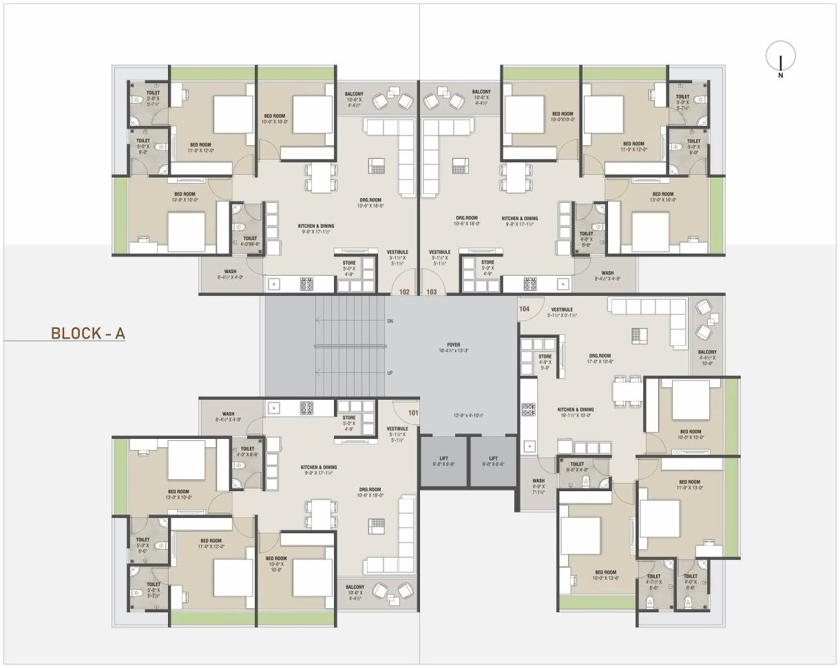 Layout of real estate project Krish Luxuria located at Vastral, Ahmedabad, Gujarat