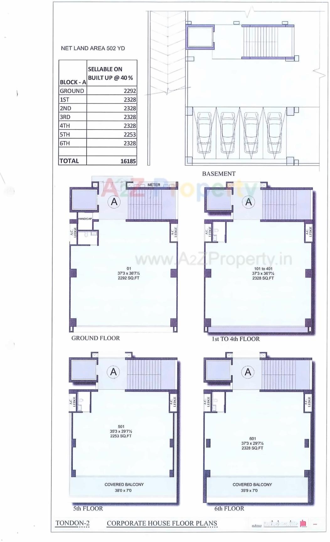 Layout of real estate project Krish Rudrax Projects located at Thaltej, Ahmedabad, Gujarat