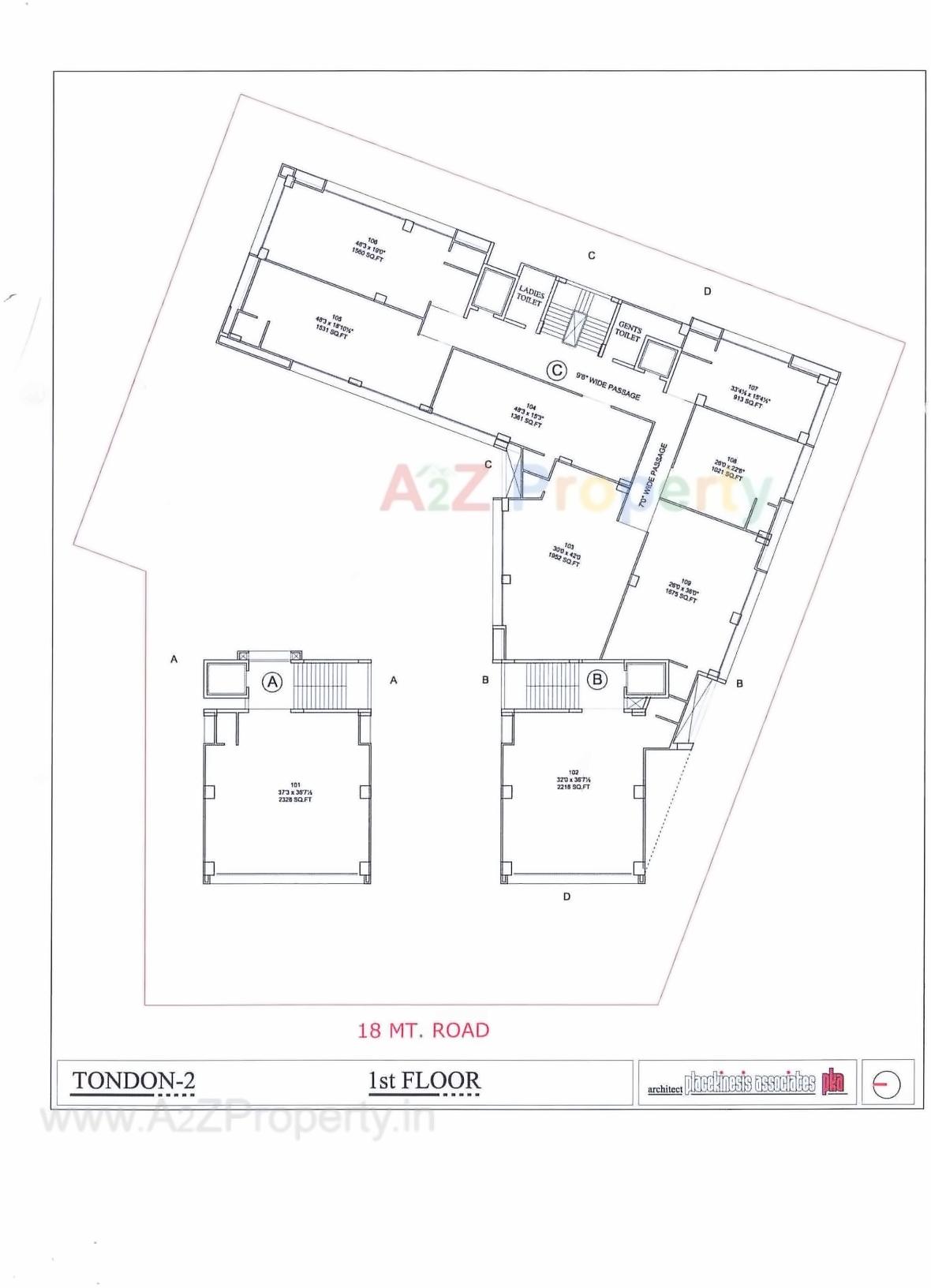 Layout of real estate project Krish Rudrax Projects located at Thaltej, Ahmedabad, Gujarat