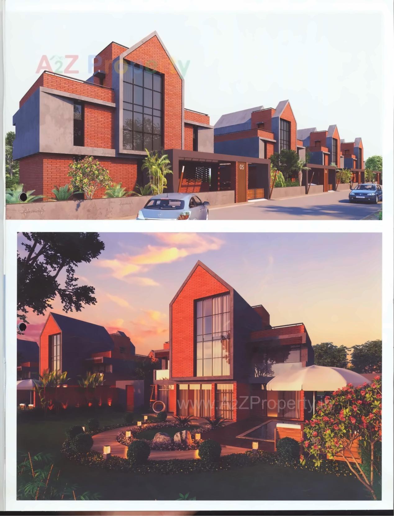 3D Elevation of real estate project Krisha Farms located at Raska, Ahmedabad, Gujarat