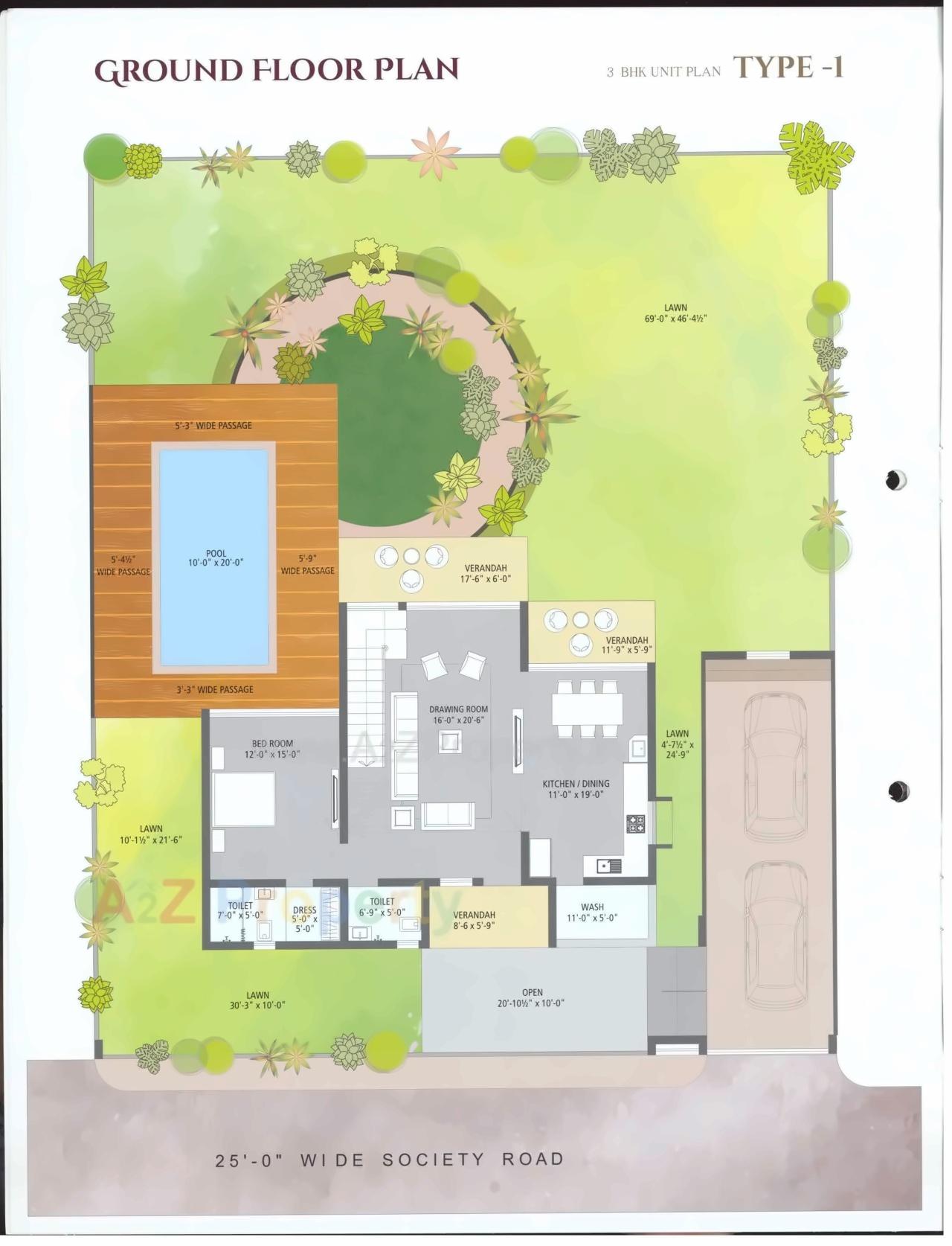 Layout of real estate project Krisha Farms located at Raska, Ahmedabad, Gujarat