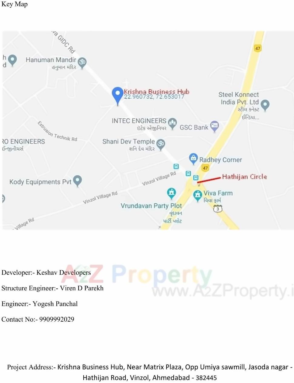  of real estate project Krishna Business Hub located at Vinzol, Ahmedabad, Gujarat