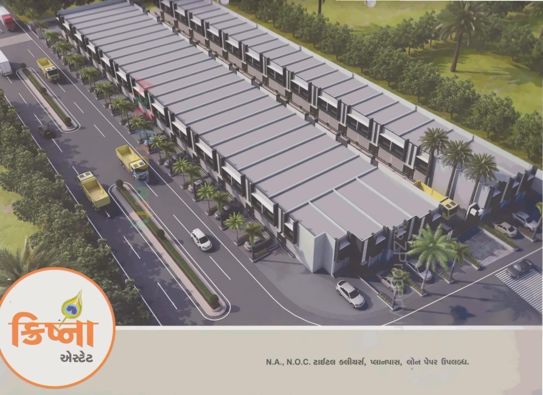 3D Elevation of real estate project Krishna Estate located at Kathwada, Ahmedabad, Gujarat