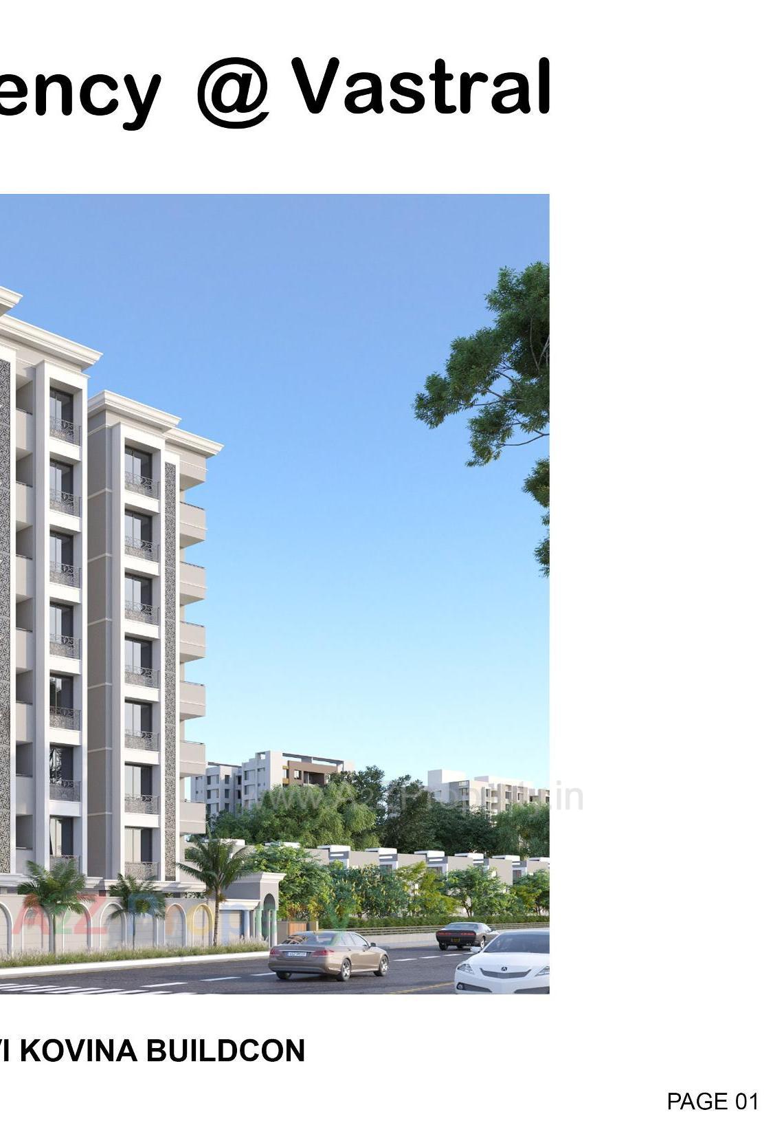 3D Elevation of real estate project Krishna Residency located at Vastral, Ahmedabad, Gujarat