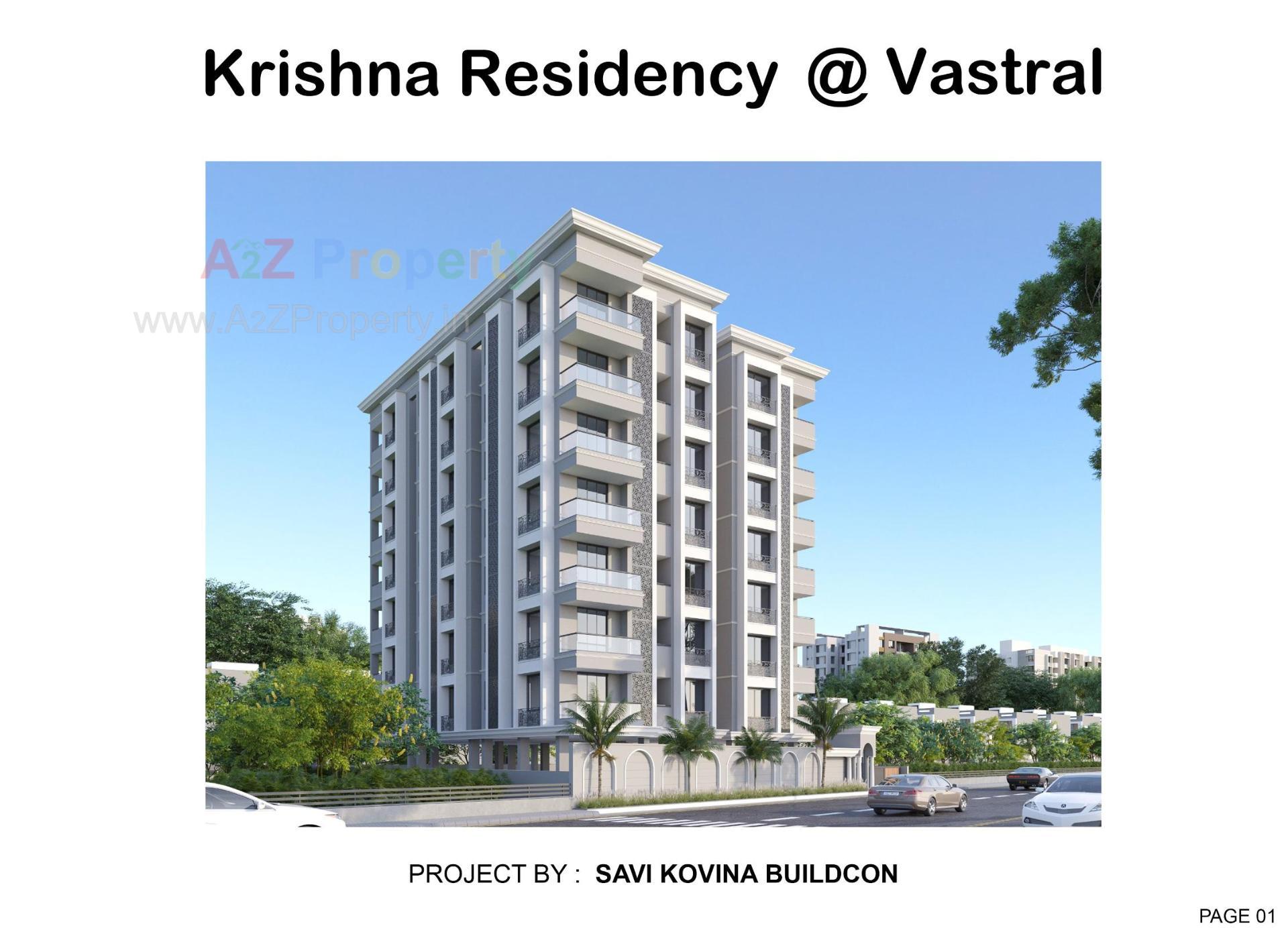 3D Elevation of real estate project Krishna Residency located at Vastral, Ahmedabad, Gujarat