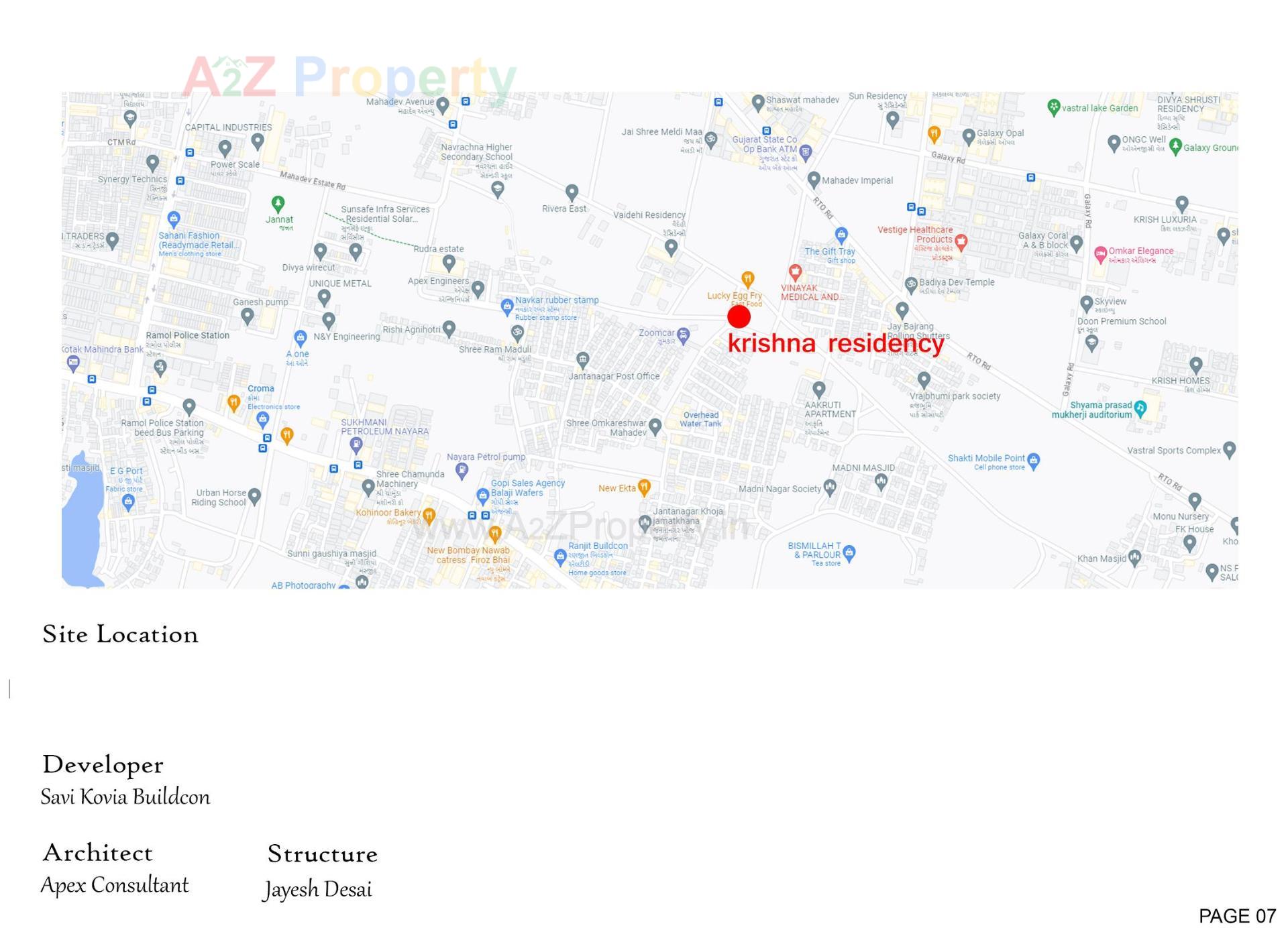  of real estate project Krishna Residency located at Vastral, Ahmedabad, Gujarat