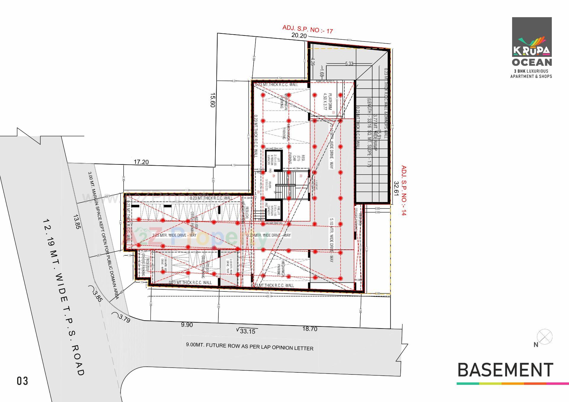 Layout of real estate project Krupa Ocean located at Chhadawad, Ahmedabad, Gujarat