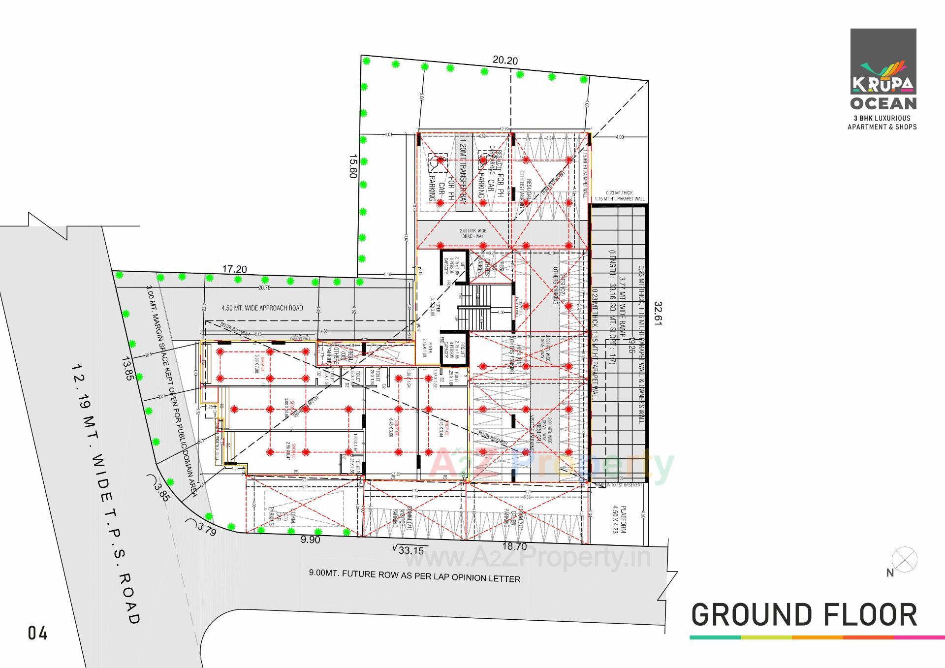 Layout of real estate project Krupa Ocean located at Chhadawad, Ahmedabad, Gujarat