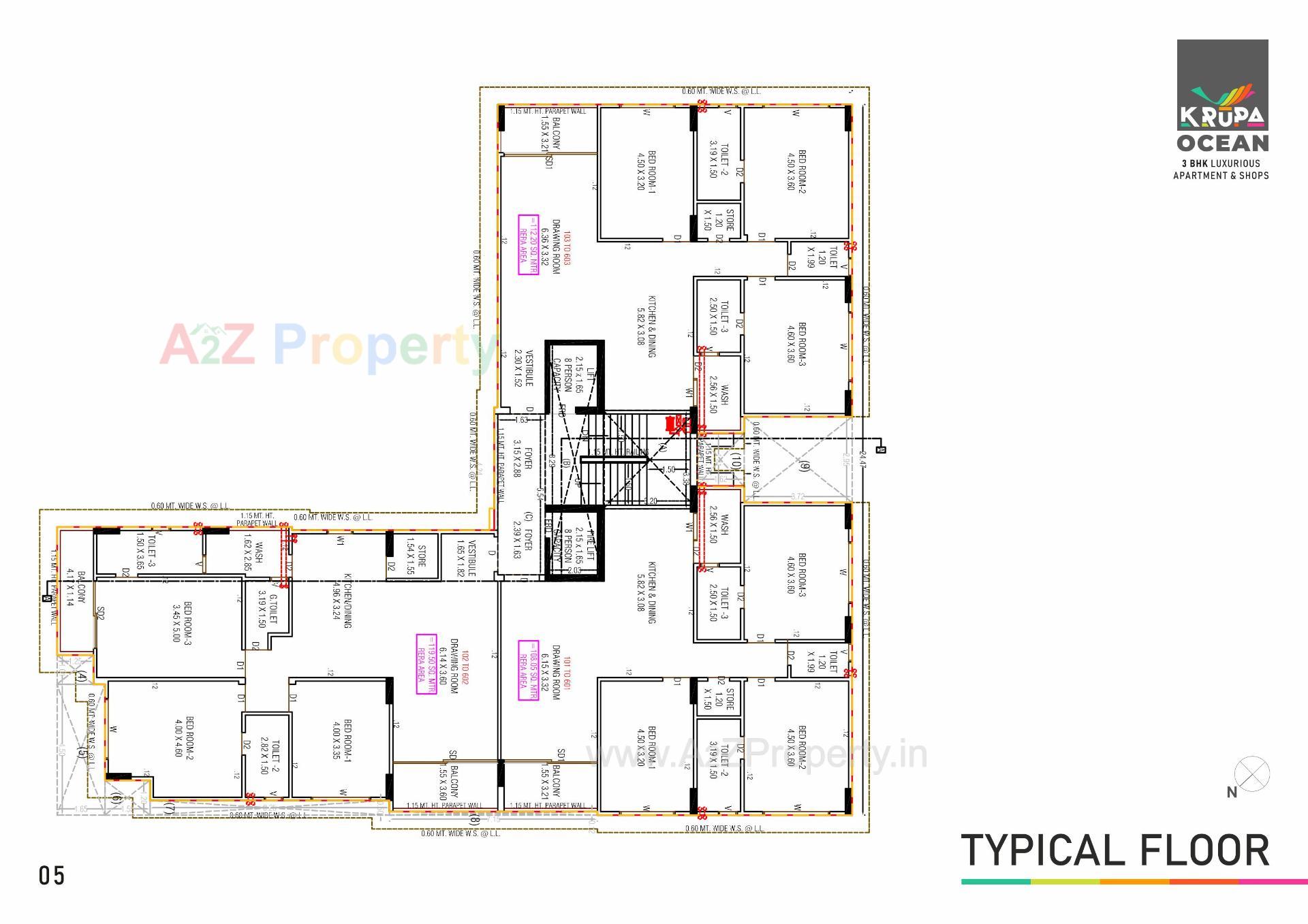 Layout of real estate project Krupa Ocean located at Chhadawad, Ahmedabad, Gujarat