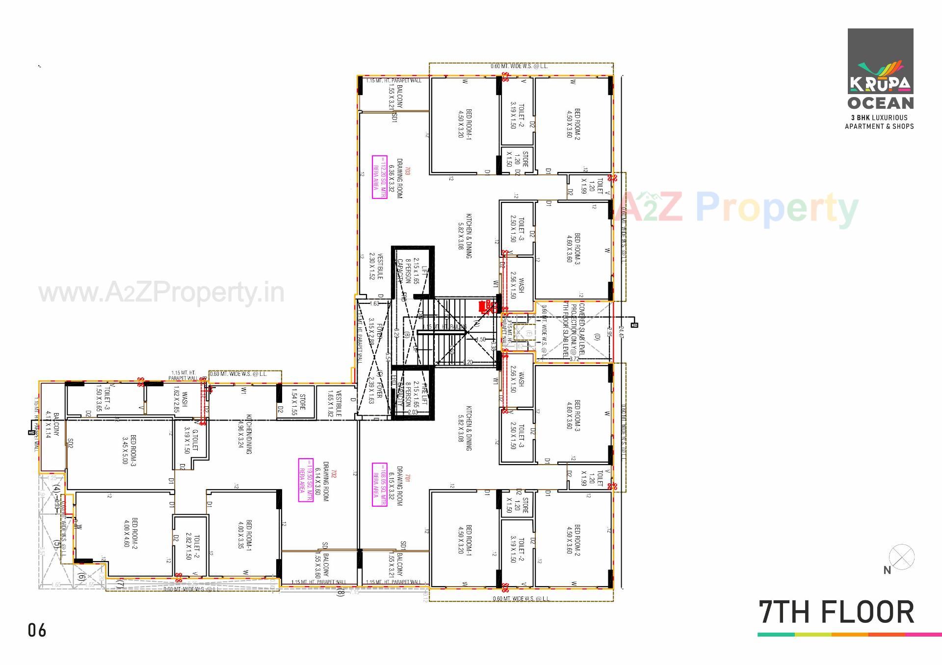 Layout of real estate project Krupa Ocean located at Chhadawad, Ahmedabad, Gujarat