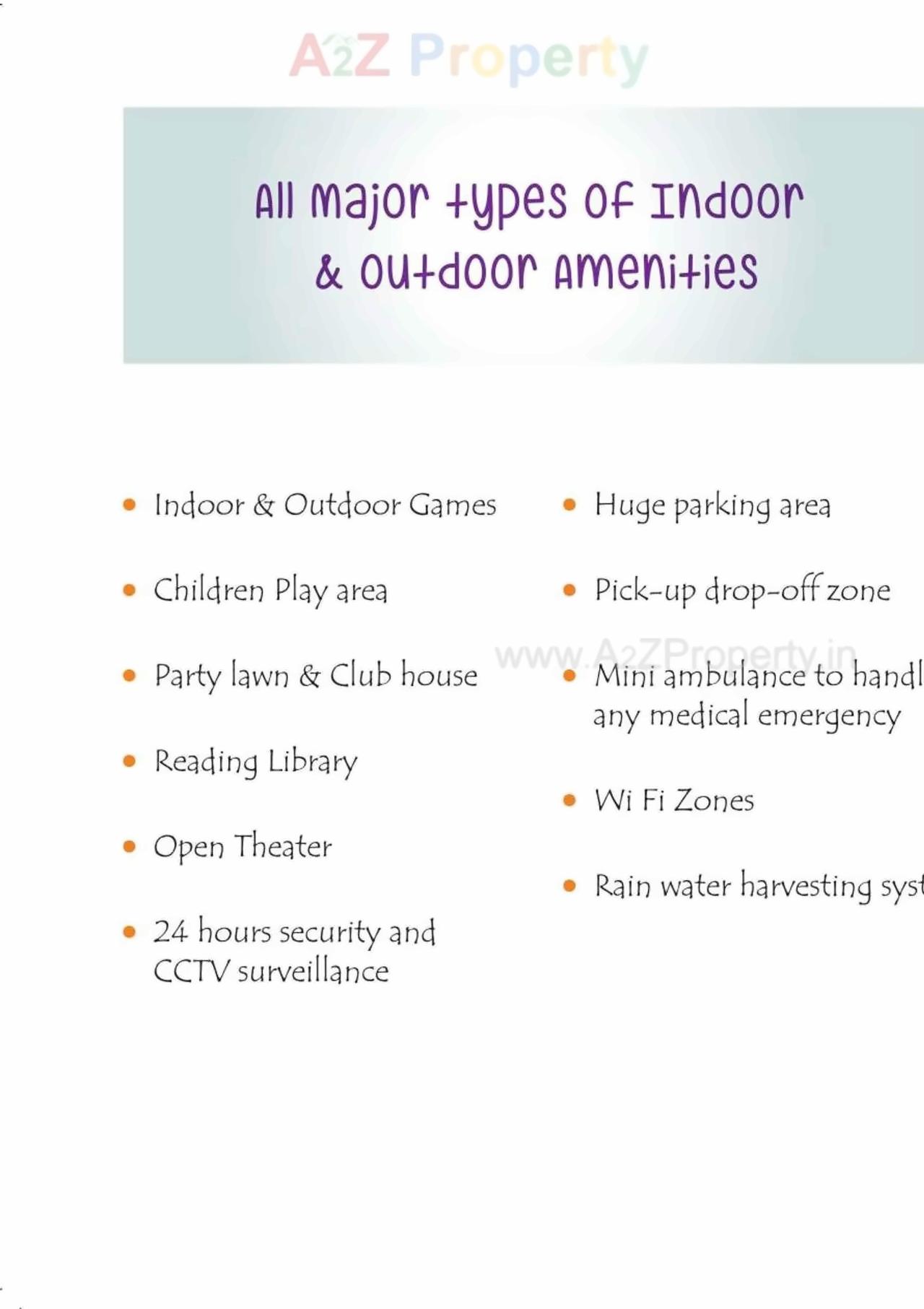 Amenities of Krupal Bachpan