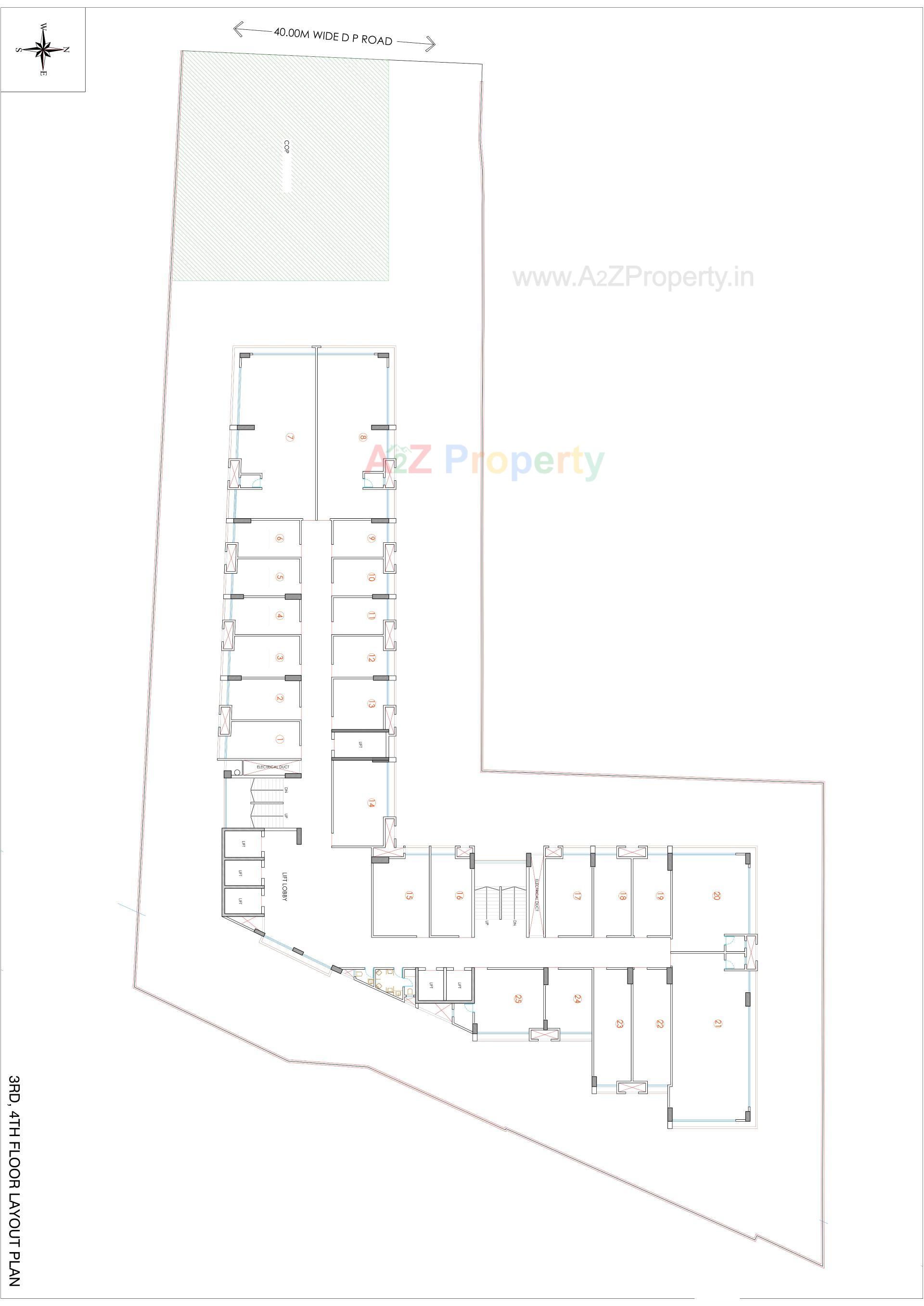 Layout of real estate project Krupal Pathshala located at Jodhpur, Ahmedabad, Gujarat