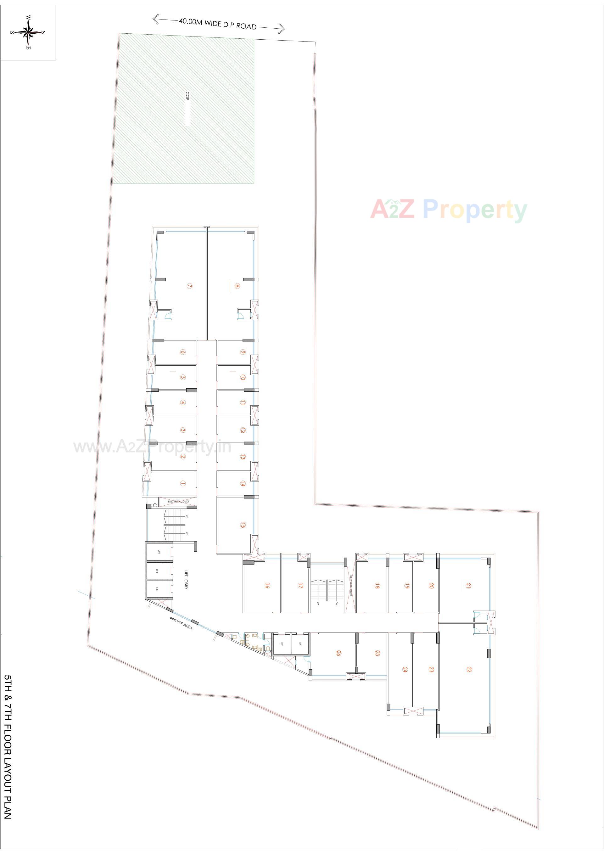 Layout of real estate project Krupal Pathshala located at Jodhpur, Ahmedabad, Gujarat