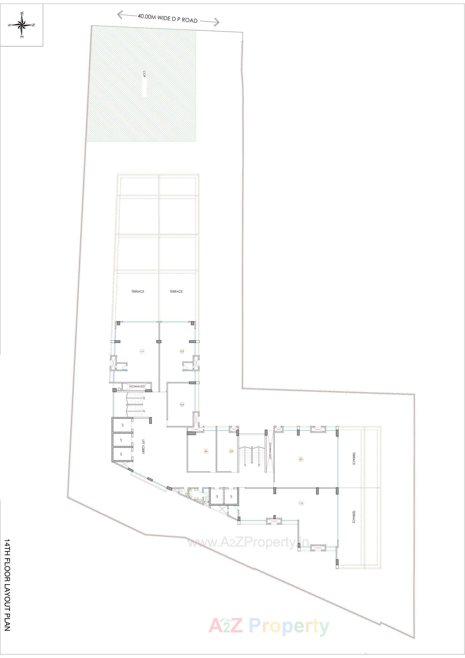 Layout of real estate project Krupal Pathshala located at Jodhpur, Ahmedabad, Gujarat