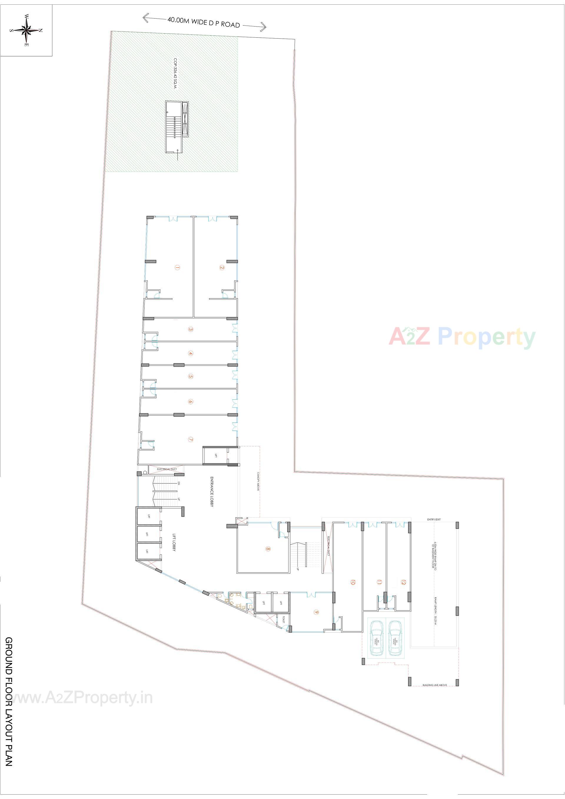 Layout of real estate project Krupal Pathshala located at Jodhpur, Ahmedabad, Gujarat