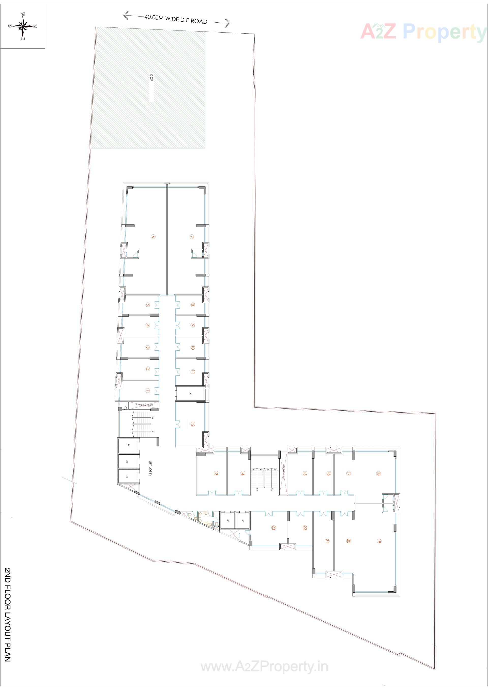 Layout of real estate project Krupal Pathshala located at Jodhpur, Ahmedabad, Gujarat