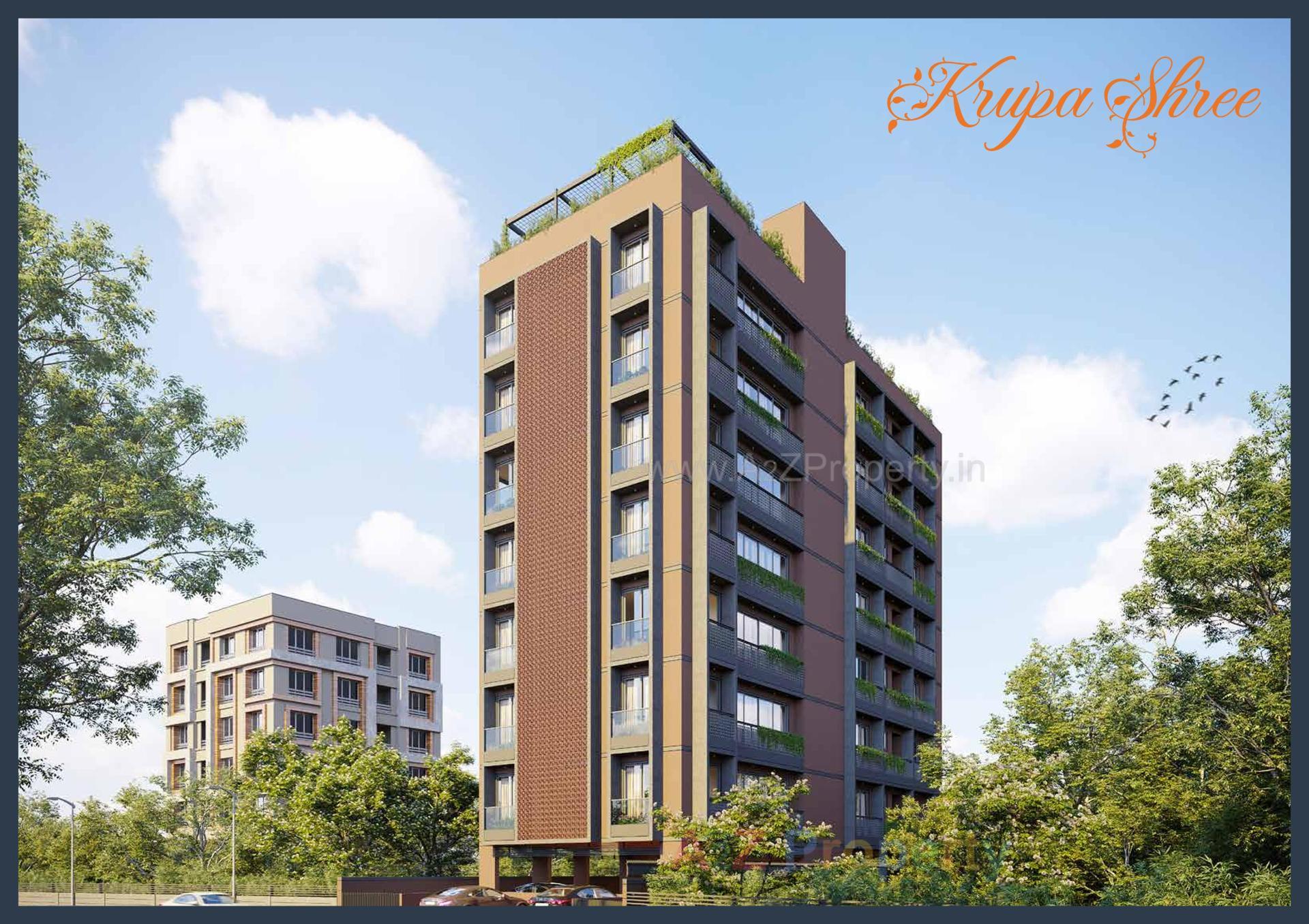 3D Elevation of real estate project Krupashree located at Thaltej, Ahmedabad, Gujarat