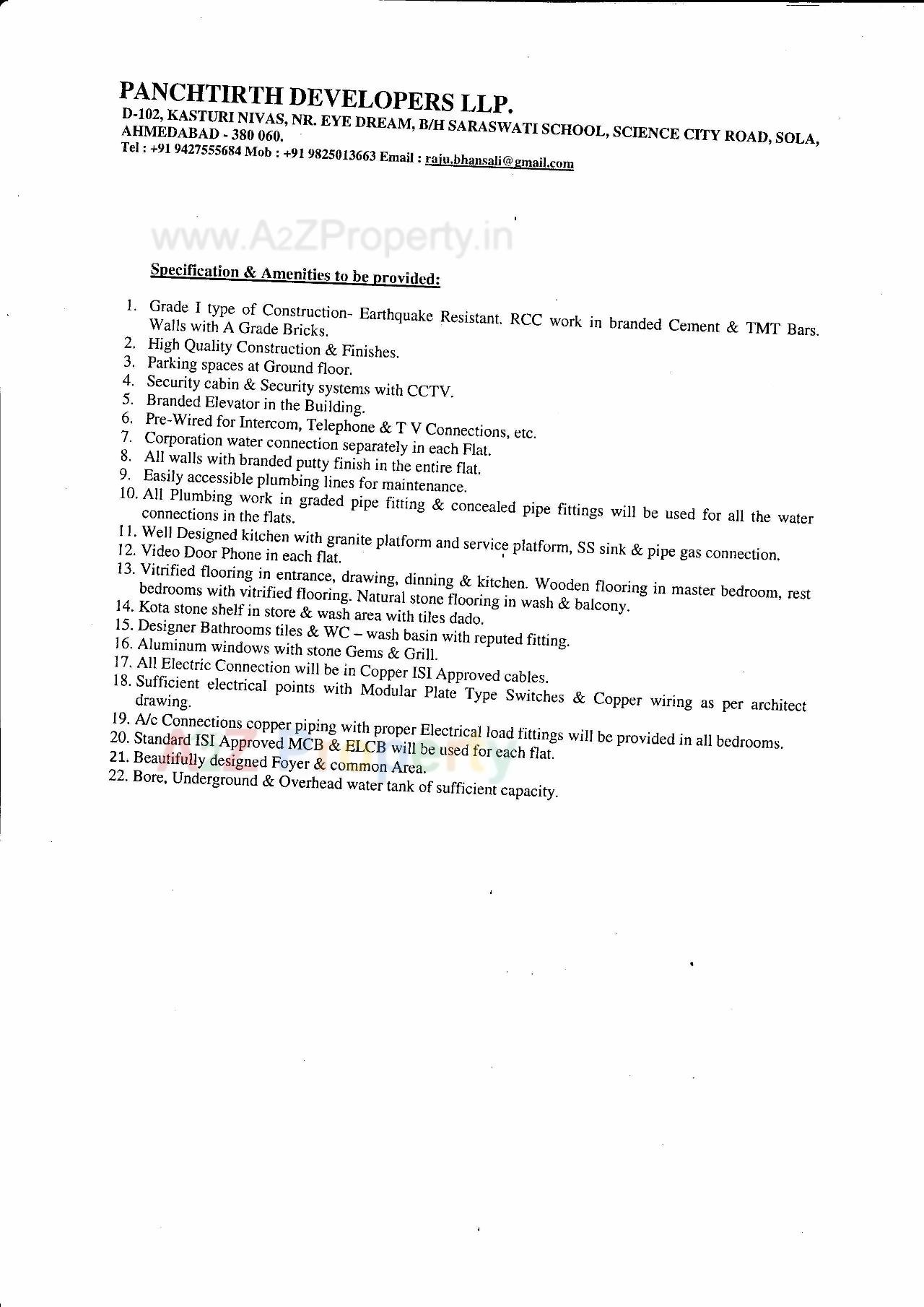  of real estate project Krushnakunj Residency located at Changispur, Ahmedabad, Gujarat