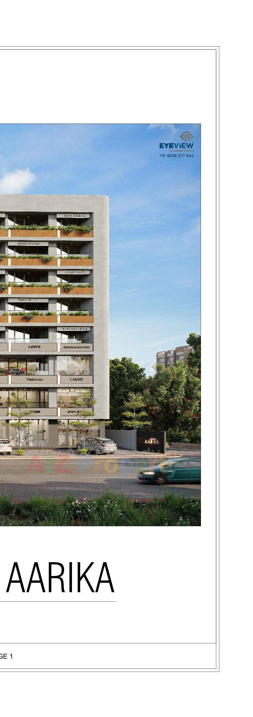 3D Elevation of real estate project Kshitij Aarika located at Shekhpur, Ahmedabad, Gujarat