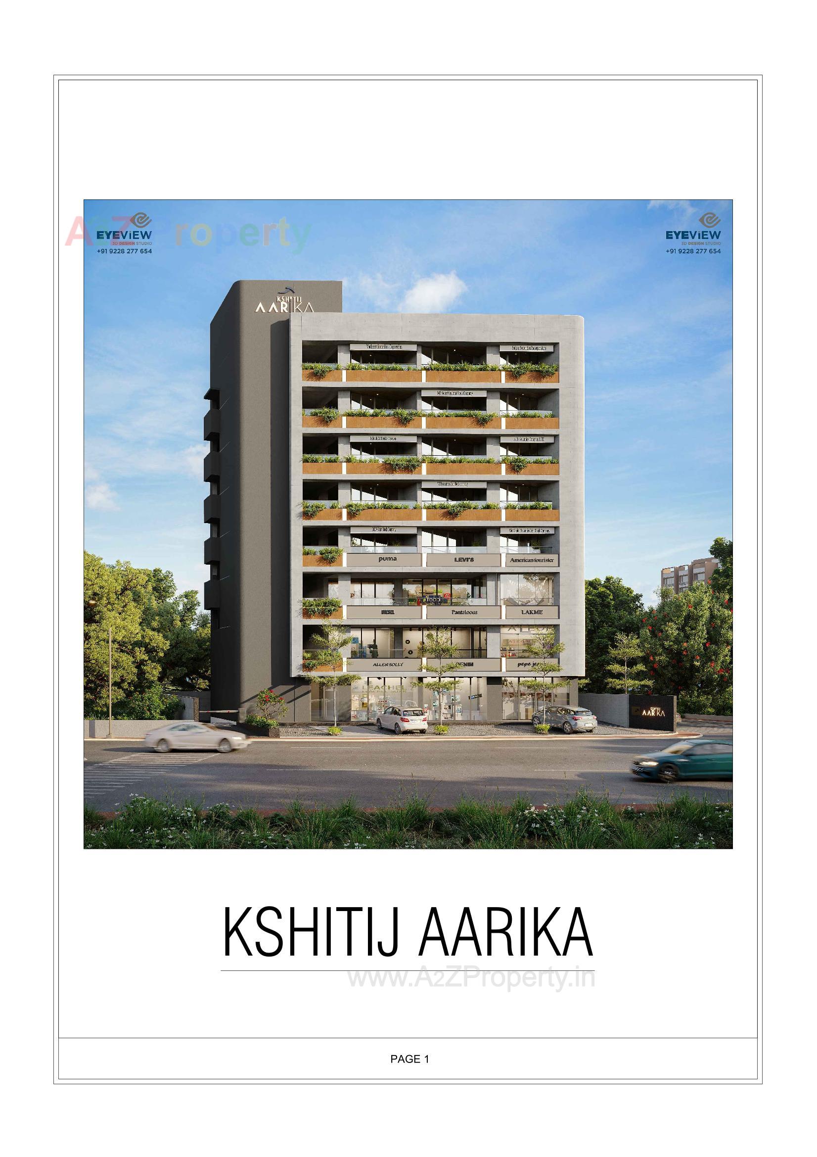 3D Elevation of real estate project Kshitij Aarika located at Shekhpur, Ahmedabad, Gujarat