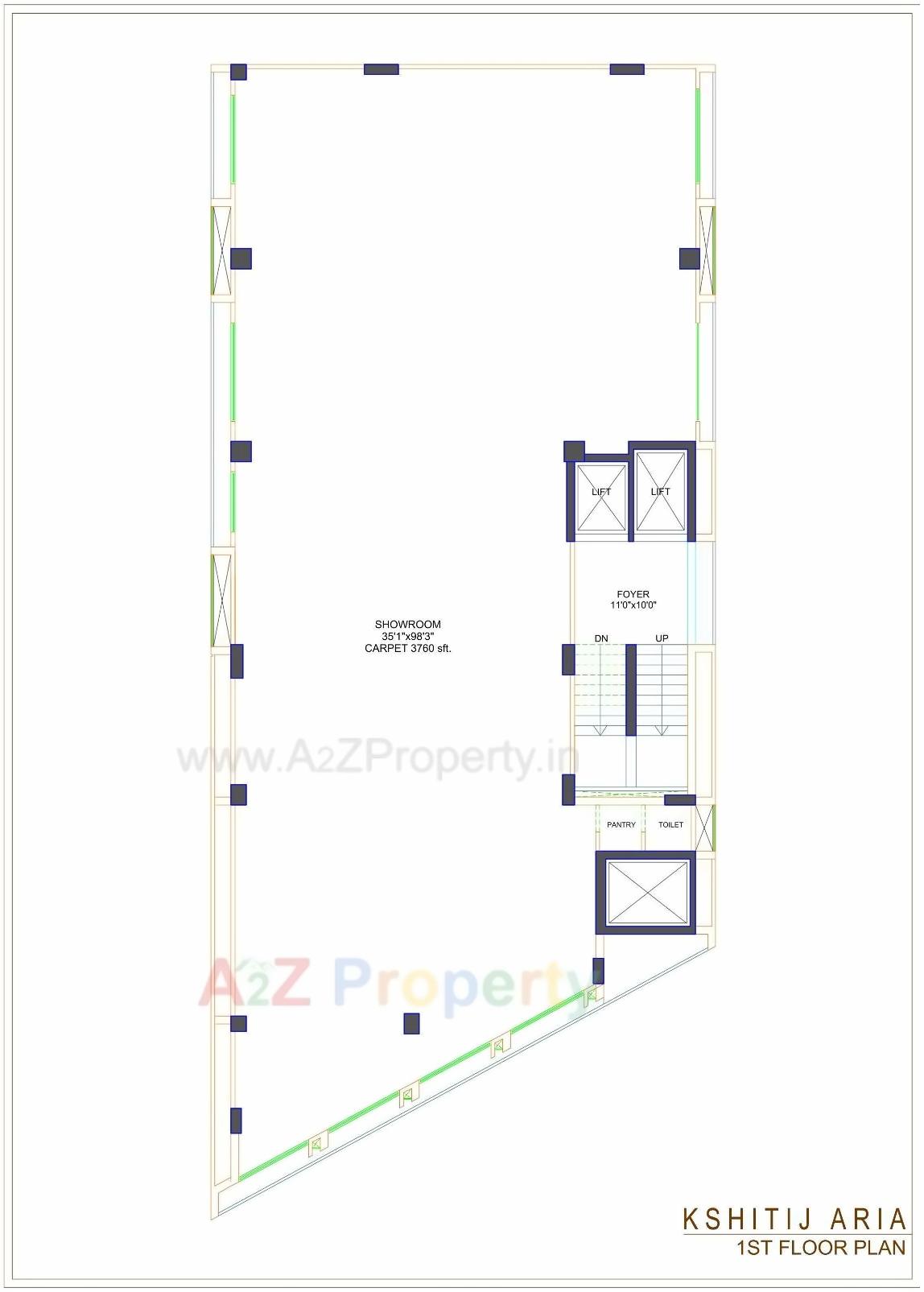 Layout of real estate project Kshitij Aria located at Shekhpur, Ahmedabad, Gujarat
