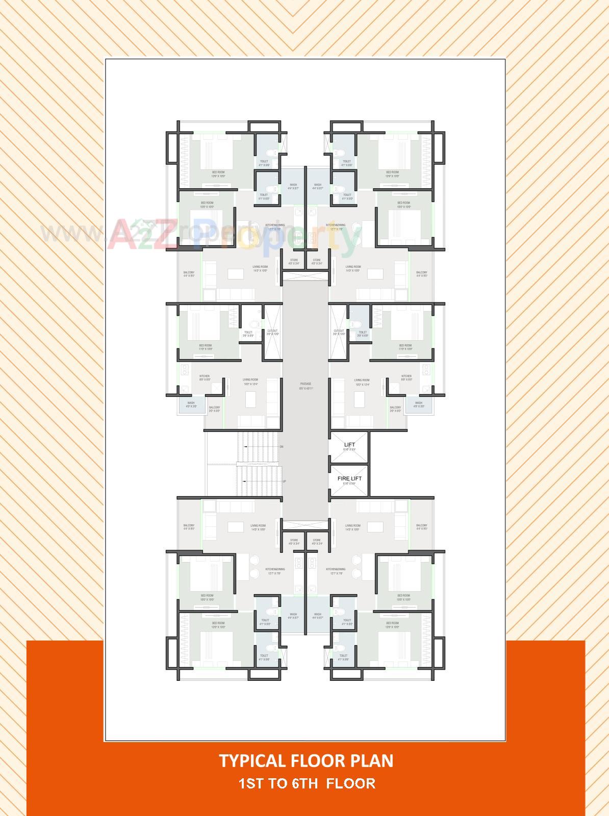 Layout of real estate project Kuber Heights located at Sanand, Ahmedabad, Gujarat