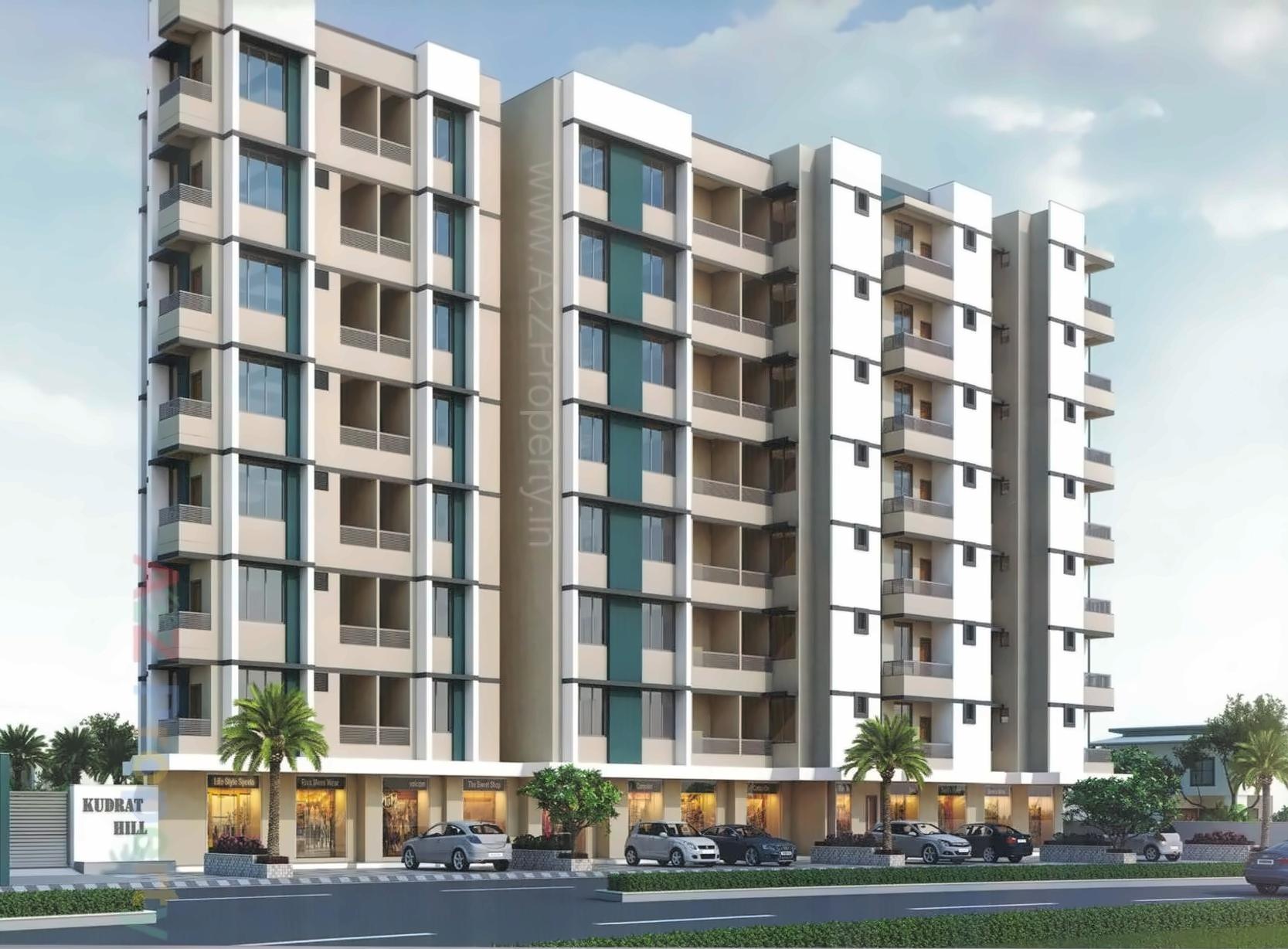 3D Elevation of real estate project Kudrat Hill located at Saijpur, Ahmedabad, Gujarat